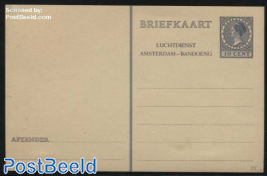 Postcard 10c, Luchtdienst Amsterdam-Bandoeng