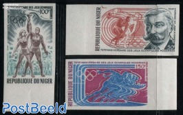 75 Years Modern Olympics 3v, imperforated