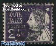 2.5p, purple, Stamp out of set