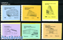 Definitives, architecture 6v s-a (from booklets)