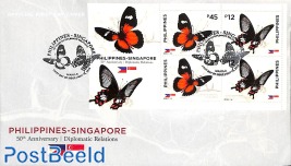 Joint issue Singapore, butterflies s/s