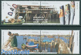 Fishing villages 2x2v, joint issue H.Kong