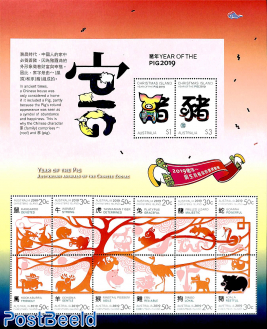 Year of the pig, Zodiac sheet m/s