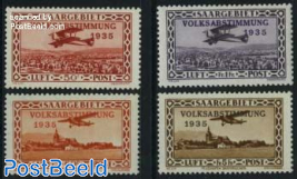 Volksabstimmung 1935 airmail 4v