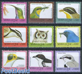 Definitives, birds 9v (with year 2006)