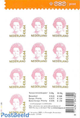 Beatrix 10x 0.44 foil sheet TNT logo, normal perf., close hanging eye