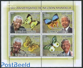 butterflies, Nelson Mandela 4v m/S