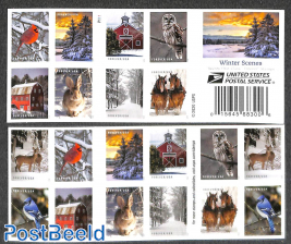 Winter scenes 2x10v in double sided booklet