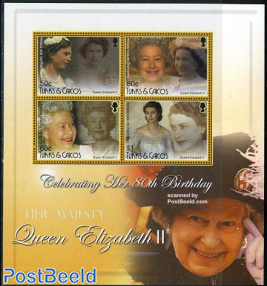Elizabeth II 80th birthday 4v m/s