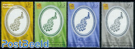 Bangkok 2010, Silk stamps 4v