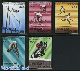 Olympic Games, 5v, gold, imperforated
