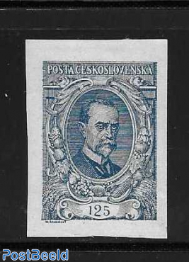 Definitive, Masaryk 1v, Imperforated