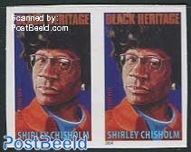 Shirley Grisholm, imperforated pair