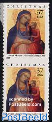 Christmas booklet pair Madonna