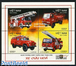 Stamp show s/s, fire engines