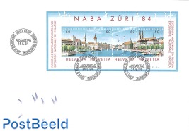 NABA ZURI 84 stamp exposition s/s