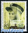 Stamp Day, young train conductor 1v