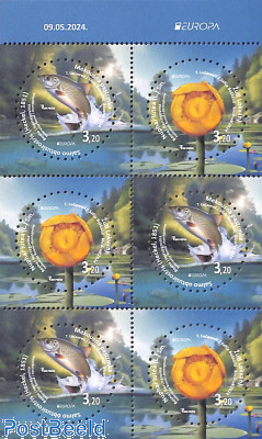 Europa, marine life booklet pane