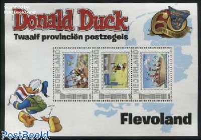 Donald Duck, Flevoland 3v, m/s