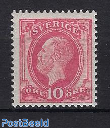 King Oscar II 1v, with blue Posthorn on reverse side