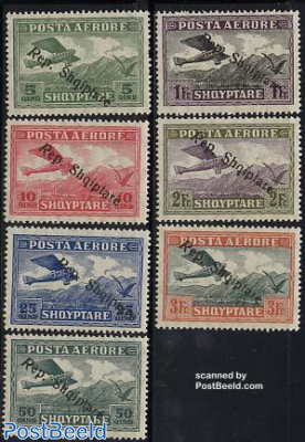 Airmail overprints 7v