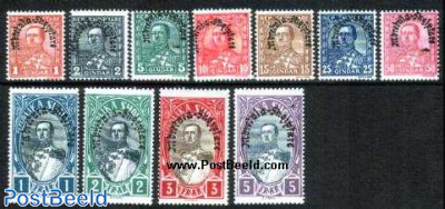 Definitives, overprints 11v