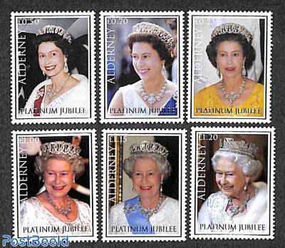 Queen Elizabeth, platinum jubilee 6v