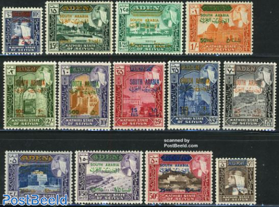 Seiyun, South Arabia overprints 13v