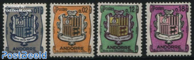 Definitives, coat of arms 4v