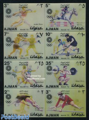 Olympic Games 8v, 3-D stamps