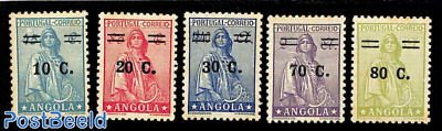 Definitives overprinted 5v