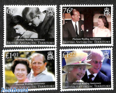 Queen Elizabeth II, Platinum Wedding Anniversary 4v