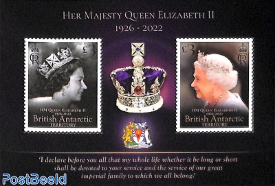 Queen Elizabeth II, 1926-2022 s/s