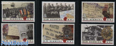 Bermuda in World War I 6v