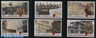 Bermuda in World War I 6v