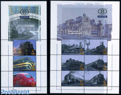 Railway stamps 9v (2 m/s)