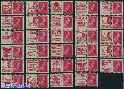 Stamps with promotional tabs 29v