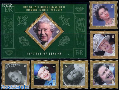 Queen bElizabeth II, Diamond jubilee 6v + s/s