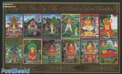 12 Deeds of Lord Buddha 12v m/s