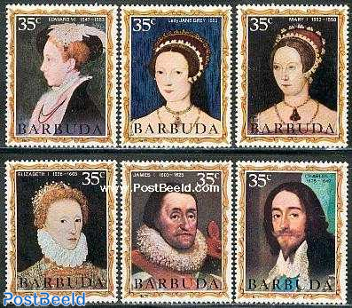 English kings & queens 1547-1649 6v