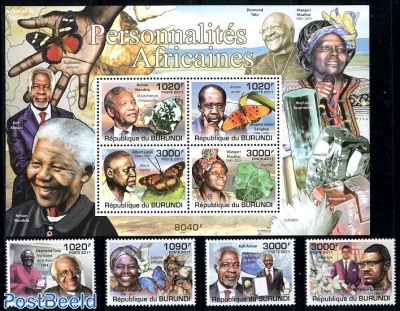 African personalities 4v + s/s