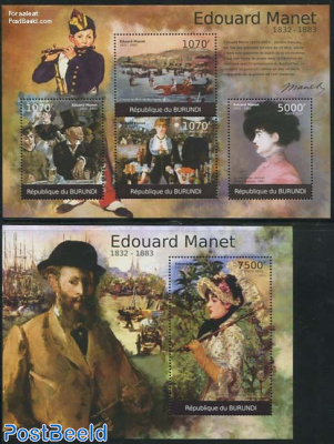 Edouard Manet paintings 2 s/s