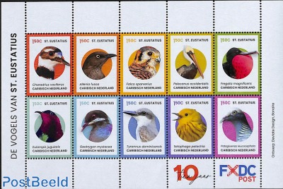 Birds of St Eustatius 10v m/s