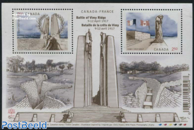 Vimy s/s, Joint Issue France