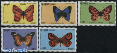 Brasiliana, butterflies 5v