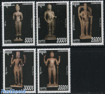 Khmer Culture Statues 5v