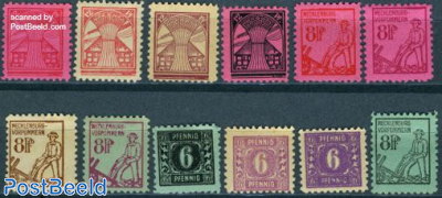 Mecklenburg-Vorpommern, definitives 12v