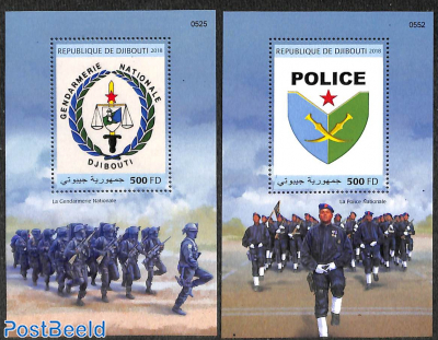 Gendarmerie, police 2 s/s