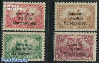 Marienwerder, Overprints 4v