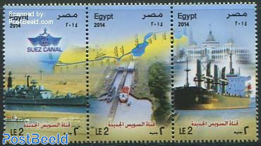 Suez canal 3v (withdrawn due to wrong photo of Panama canal)